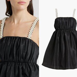 Anthropologie Hutch Faux Pearl Strap Cocktail Babydoll Minidress NWT